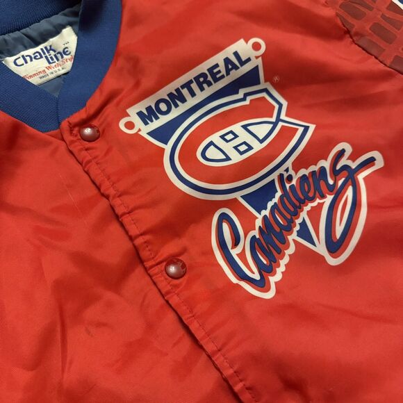 Vintage Chalk Line Montreal Canadiens Fanimation Jacket NHL Hockey 90s Large - Picture 7 of 9